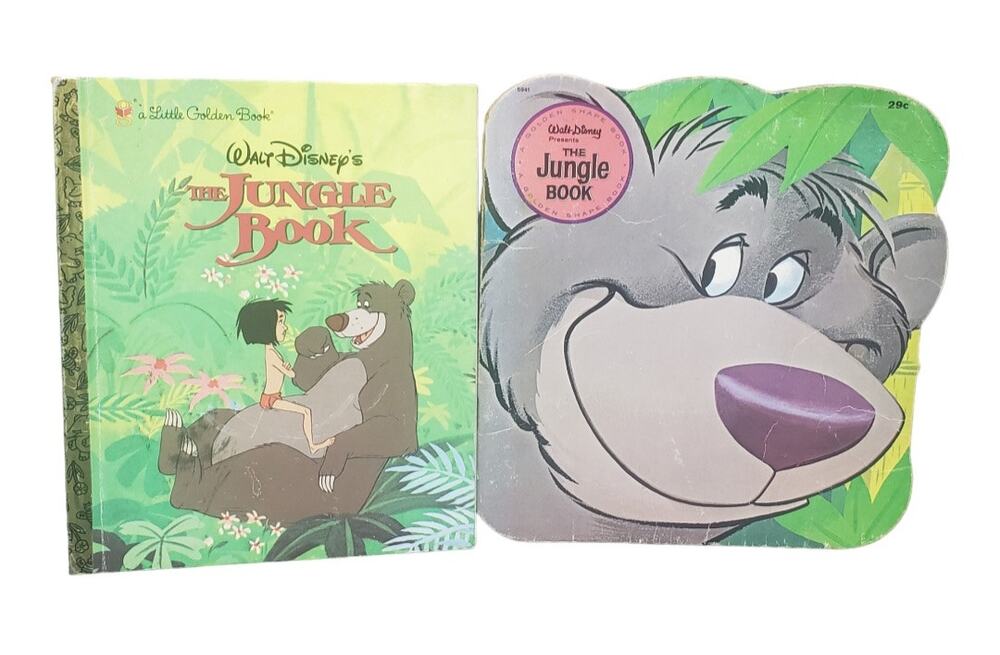 Walt Disney The Jungle Book Little Golden Book & Golden Shape Book Softcovers